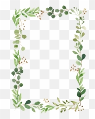 Leaf Border Cartoon Transparent - Transparent Background Leaf Border Png,Greenery Png