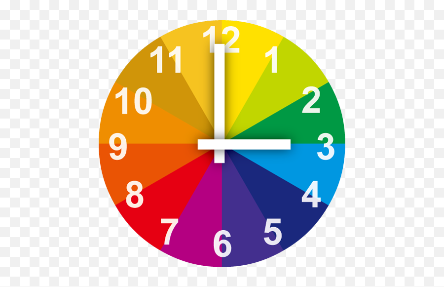 Rainbow Clock With Second Hand - Apps On Google Play Rainbow Clock Clipart Png,Analogue Clock Icon
