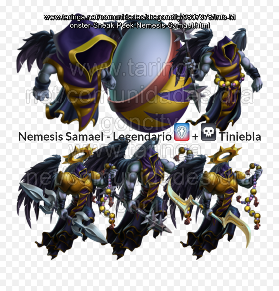 Info Monster Sneak Peek Nemesis Samael - Dragon City Supernatural Creature Png,Vengeful Wraith Icon