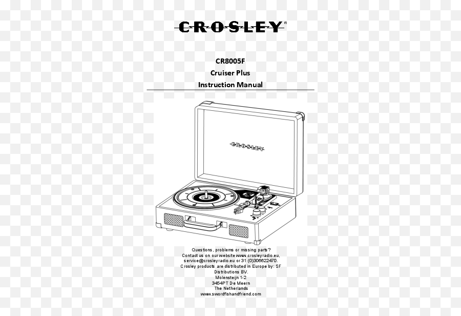 Crosley Cruiser Plus Cr8005f Vintage Bluetooth Inout - Crosley Record Player Cr8005d Tu Manual Png,Bluetooth Icon Missing