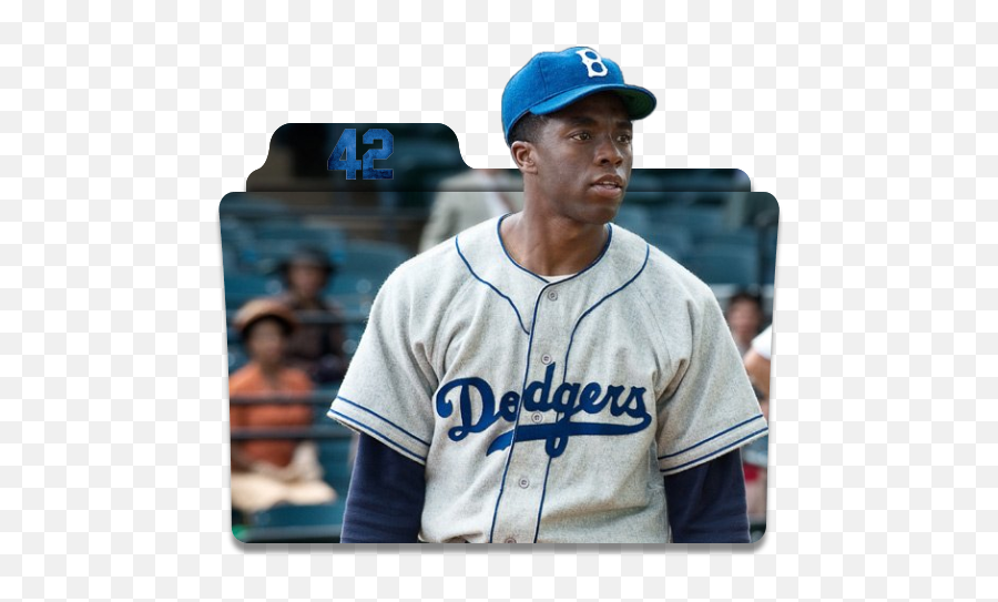 42 Movie Icon 2013 - Designbust Chadwick Boseman 42 Png,Baseball Player Icon