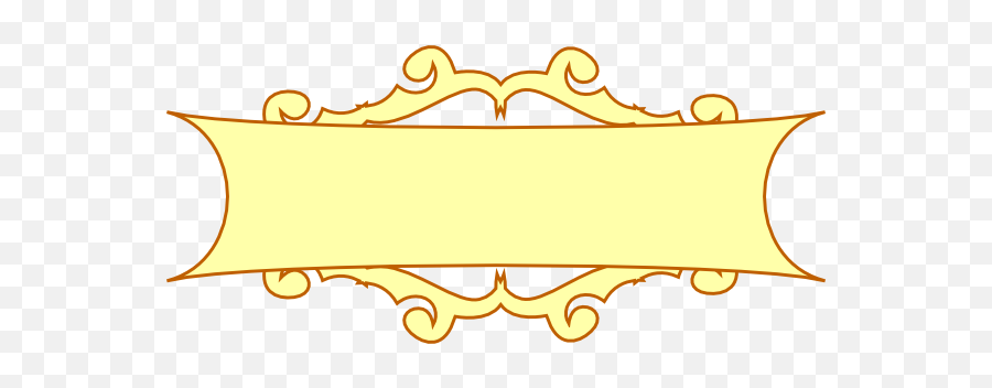 Gold Scroll Banner Clip Art - Vector Clip Art Clip Art Png,Scroll Banner Png