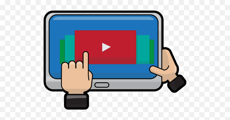 Filecartoon Hands Opening A Video Sharing Applicationsvg - Technology Applications Png,Video Search Icon