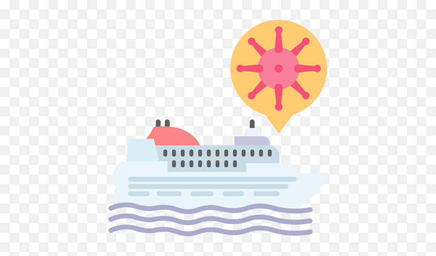 Covid Coronavirus Outbreak Sick Virus Cruise Ship - Marine Architecture Png,Icon Cruise Ship