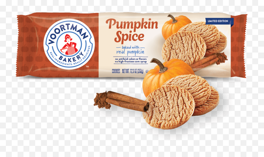 Download Pumpkin Spice Cookie Limited Edition - Voortman Pumpkin Spice Wafers Png,Pumpkin Spice Png