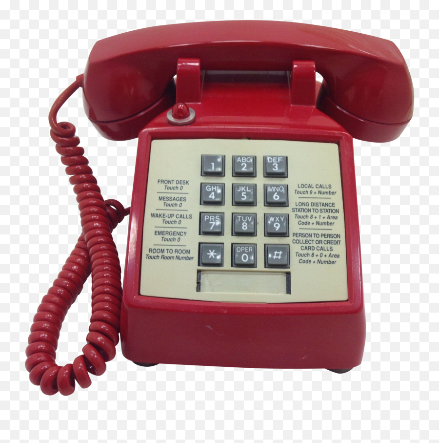Red Itt Hotel Guest Room Desk Phone - Corded Phone Png,Red Phone Png