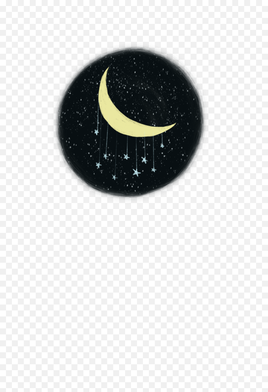 Moon In The Night Sky - Crescent Png,Starry Sky Png