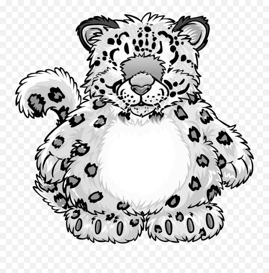 Snow Leopard Costume Icon - Club Penguin Snow Leopard Png,Snow Leopard Png