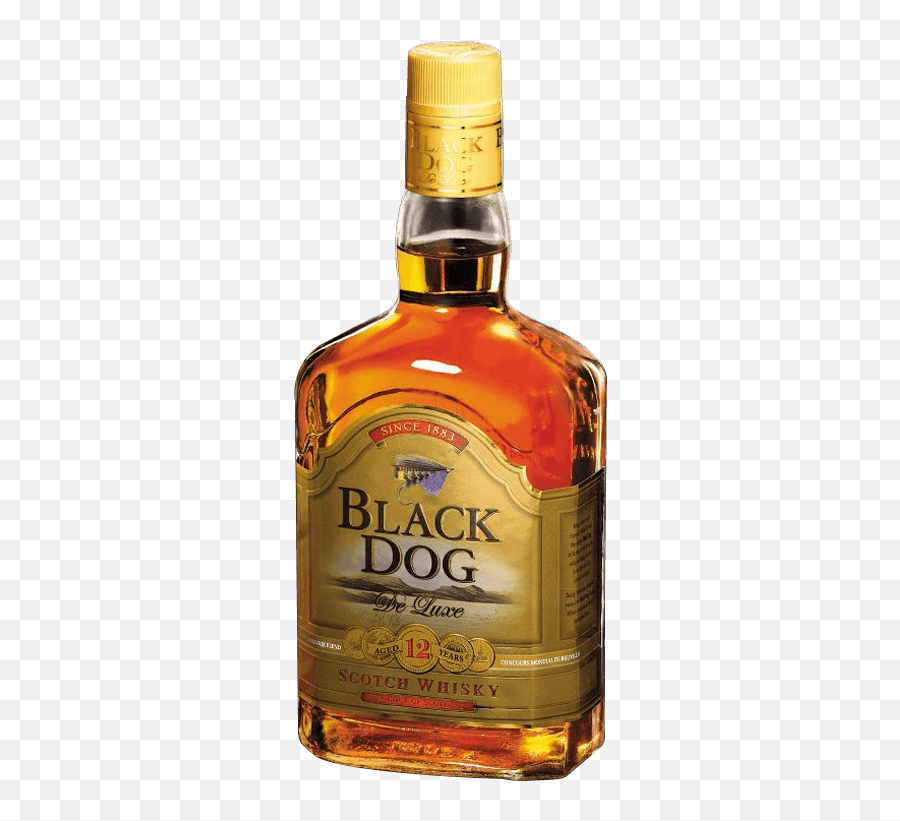 Download Hd Black Dog 12 Years Old Scotch Whisky - Black Dog 12 Year Black Dog Whisky Png,Black Dog Png