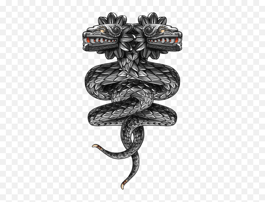 Download Tattoo Maya Quetzalcoatl Serpent Double - Headed Quetzalcoatl Design Png,Snake Tattoo Transparent