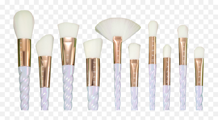 10 Piece White Unicorn Brush Set Fara 2324210 - Png Makeup Brushes White Png,Brushes Png