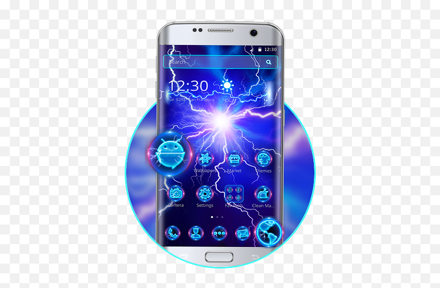 App Insights Neon Lightning Blue Laser Theme Apptopia - Samsung Galaxy Png,Blue Laser Png
