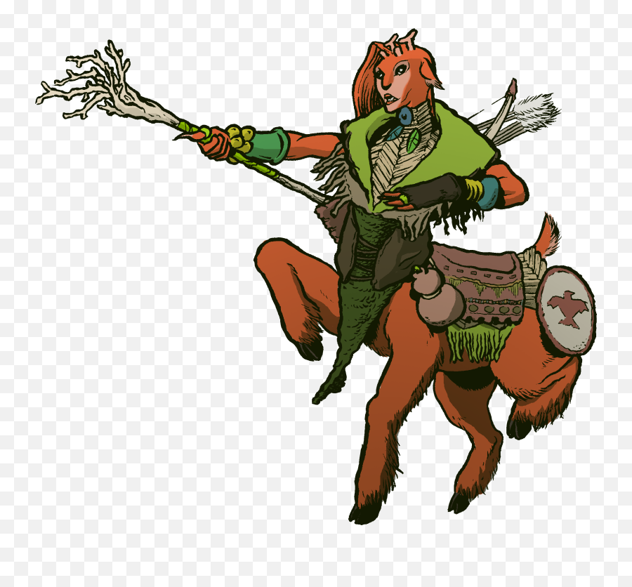 Download Centaur Druid - Cartoon Full Size Png Image Druid Cartppn,Centaur Png