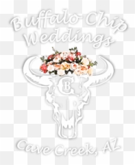 Wedding Logo White - The Buffalo Chip Saloon California Roll png