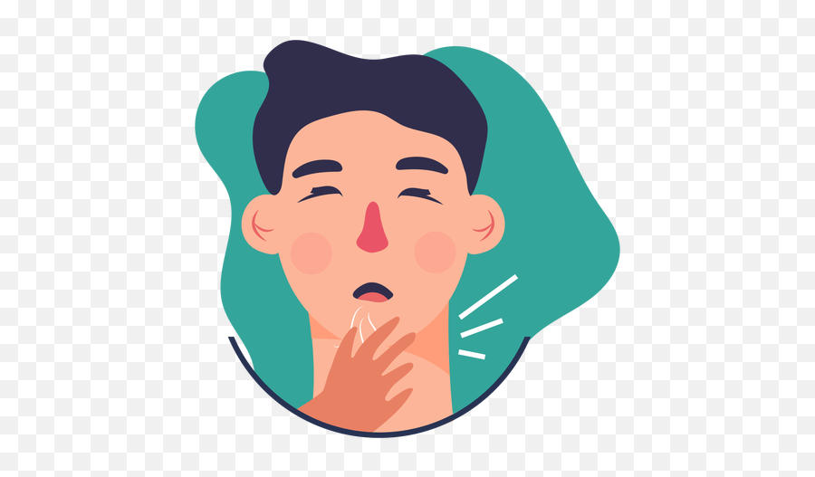 Covid 19 Symptom Character Sore Throat - Transparent Png Sore