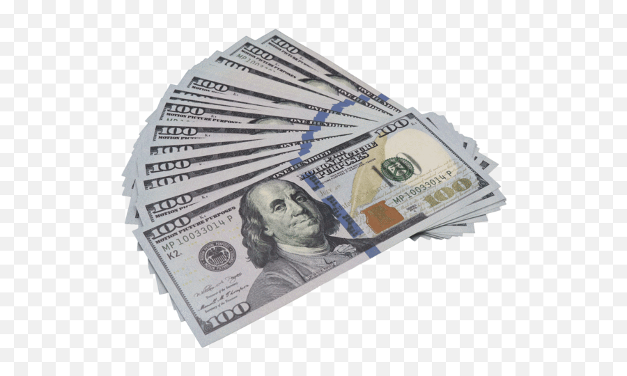 25x 100 Bills - 2500 New Series Full Print Prop Money New 100 Dollar Bill Png,Money Pile Png