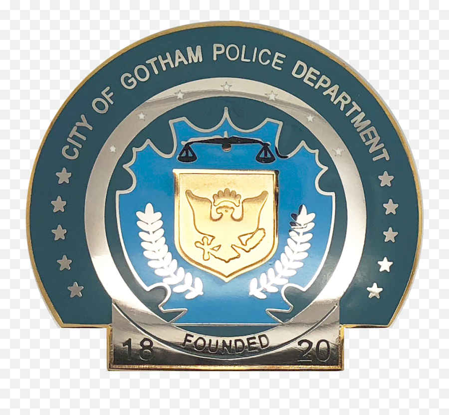 Gotham City Police Officer Shield Badge Dark Night - Ohacorte Bakery Png,Police Shield Png