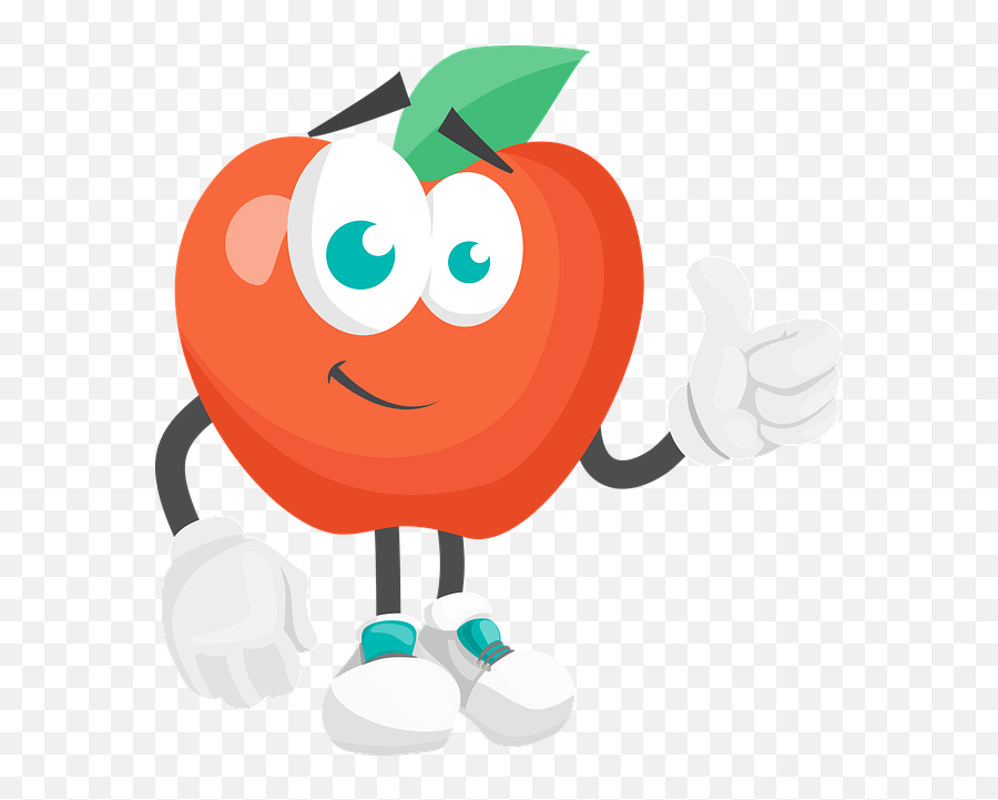 Apple Fruit Cartoon - Free Vector Graphic On Pixabay Png,Cartoon Apple Png