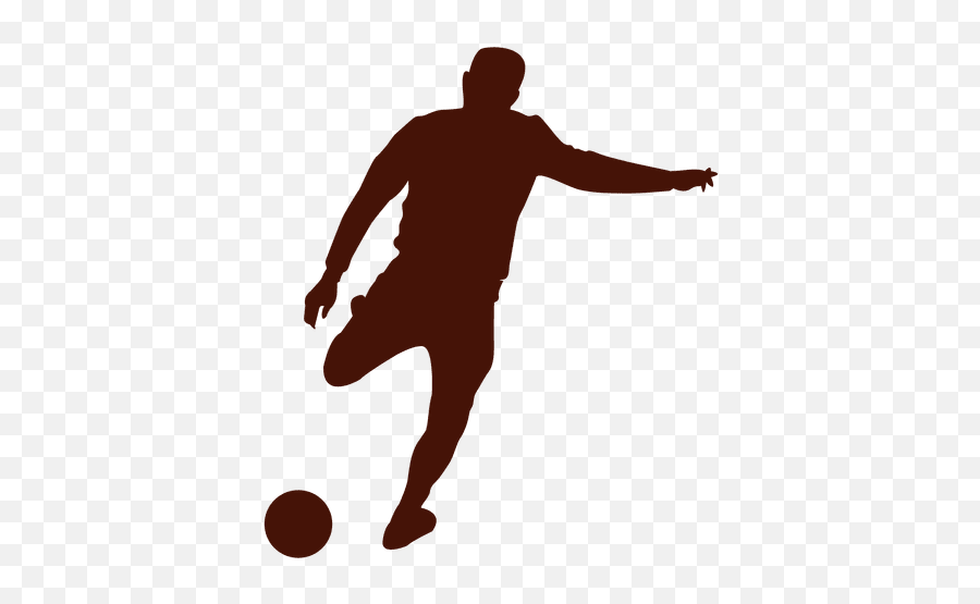 Football Player Kicking The Ball Silhouette - Transparent Silueta Jugador De Futbol Png,Football Player Png