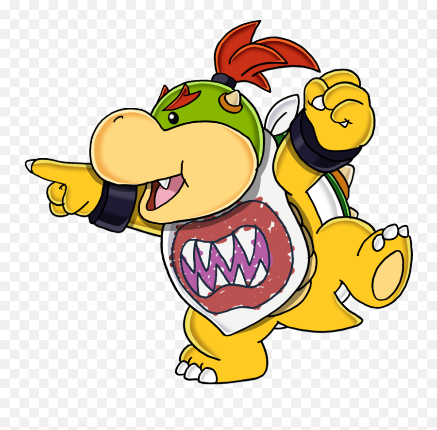 Bowser Jr Clipart Png Image With No - Old Cartoon Characters,Bowser Jr Png