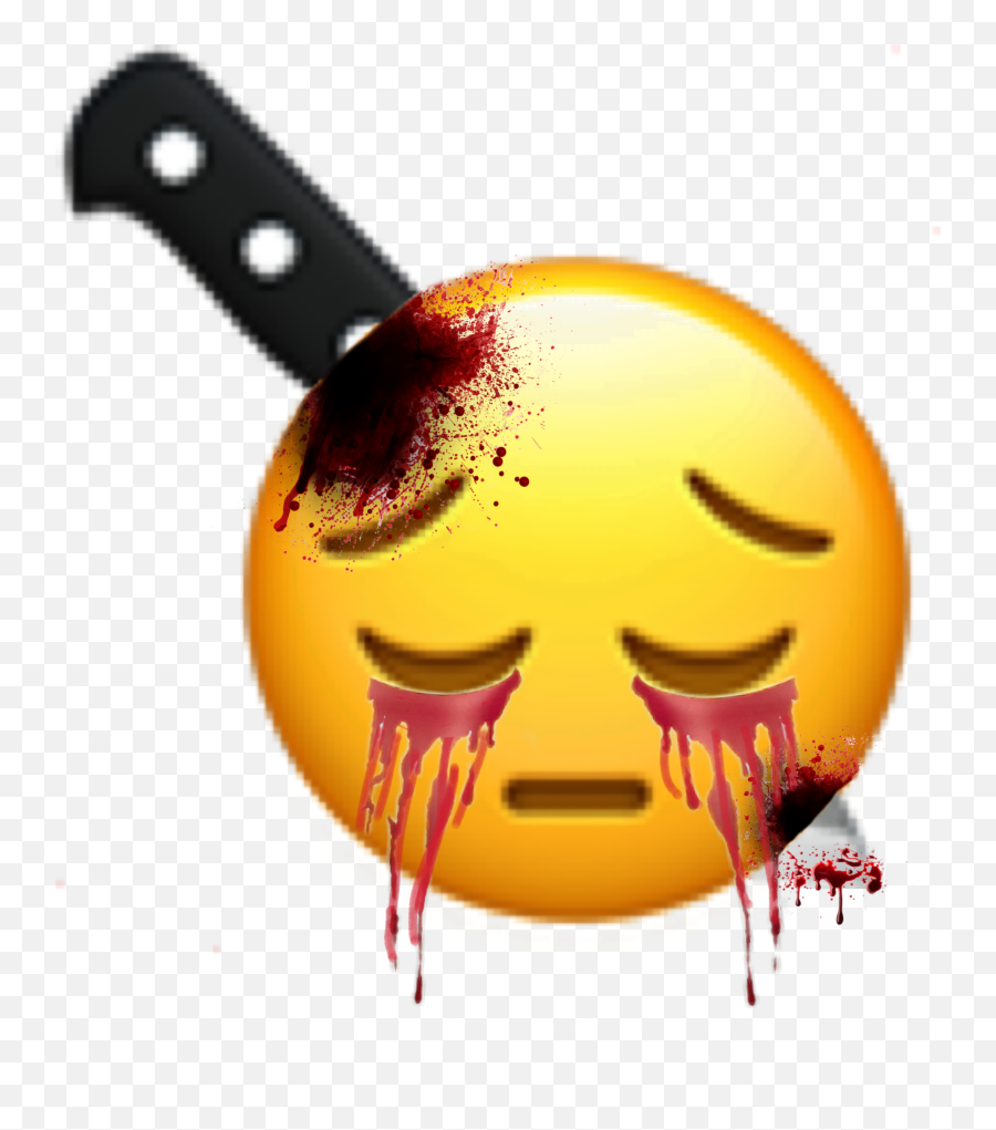 Istab Istabyou Stab Knife Dead Blood Sticker By A - Dead Emoji Png,Knife Emoji Transparent