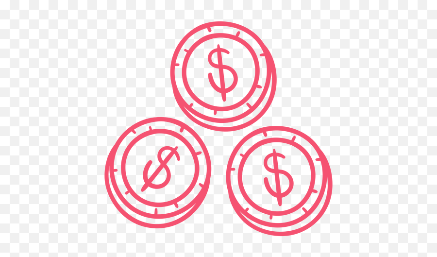 Dollars Coins Stroke - Dot Png,Dolares Png