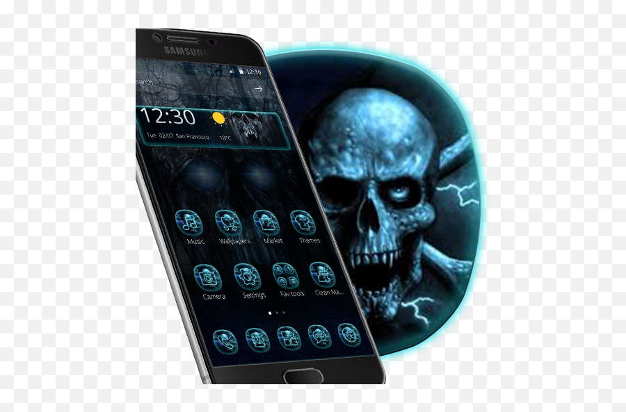 Night Sky Skulls Theme - Apps On Google Play Chelsea Skull Png,Icon Wallpaper Dressup