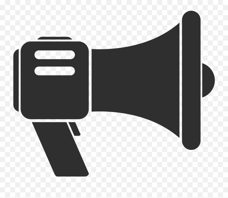 Icon Black And White Megaphone Graphic - Loa Icon Png,Hot Surface Icon