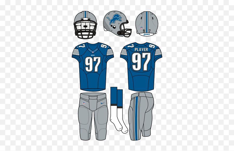 Detroit Lions Home Uniform - National Football League Nfl Washington Redskins Home Uniform Png,Detroit Lions Logo Png