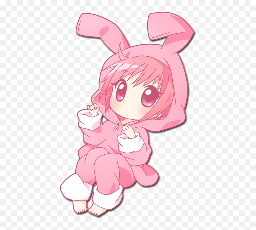 Download Anime Smile Gif Photo - Cute Anime Bunny Girl Chibi Png,Anime Smile Png
