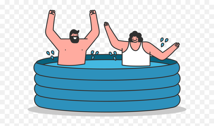 Having Fun Icon - Download In Glyph Style Portable Swimming Pool Cartoon Png,Fun Outing Icon