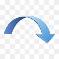 Curved Arrow Clipart - Png 3d Transparent