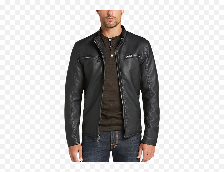Pronto Uomo Black Modern Fit Moto Jacket - North Face Camo Reversible Jacket Mens Png,Moto X Star Icon
