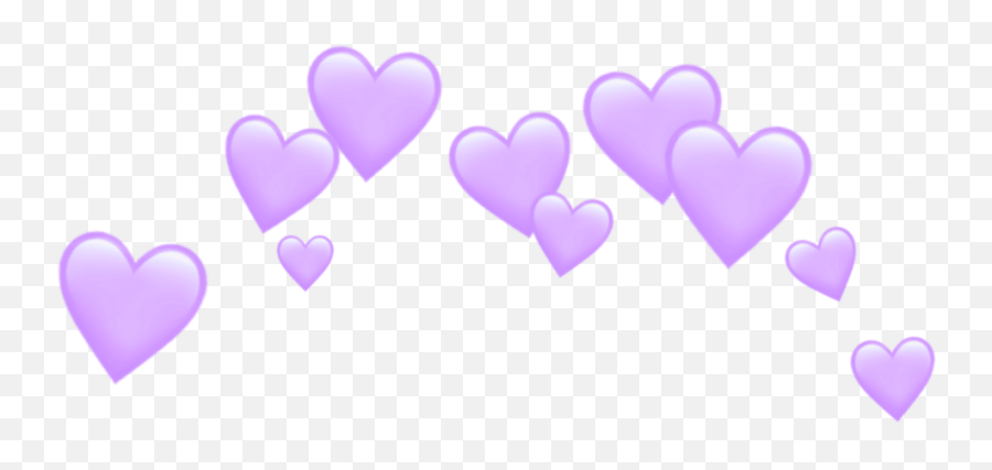 Purle Purplehearts Purpleheart Hearts - Heart Emoji Crown Transparent Png,Purple Heart Emoji Png