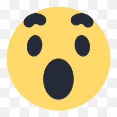 Facebook Wow Png Clip Black And White Stock - Emoji On