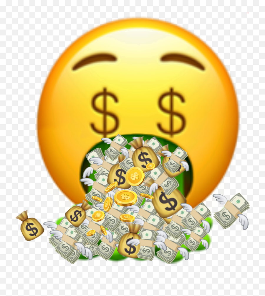 Freetoedit Money Cash Rich 318688944449211 By Riley - Transparent Background Money Face Emoji Png,Icon Keluar.png