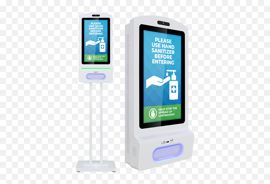 Hand Sanitizing And Temperature Check Kiosks Mediatile - Sanitize And Temperature Check Png,Hand Sanitizer Icon