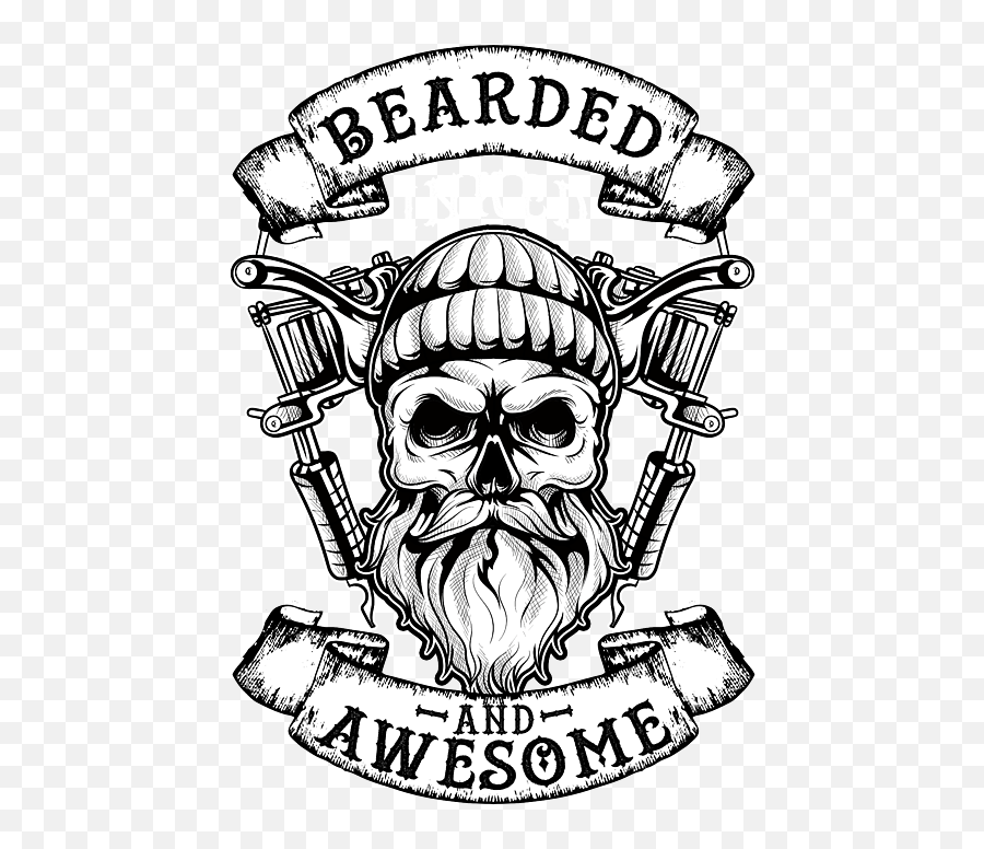 Bearded Inked And Awesome Badass Dad Throw Pillow For Sale Png Bassass Man Icon