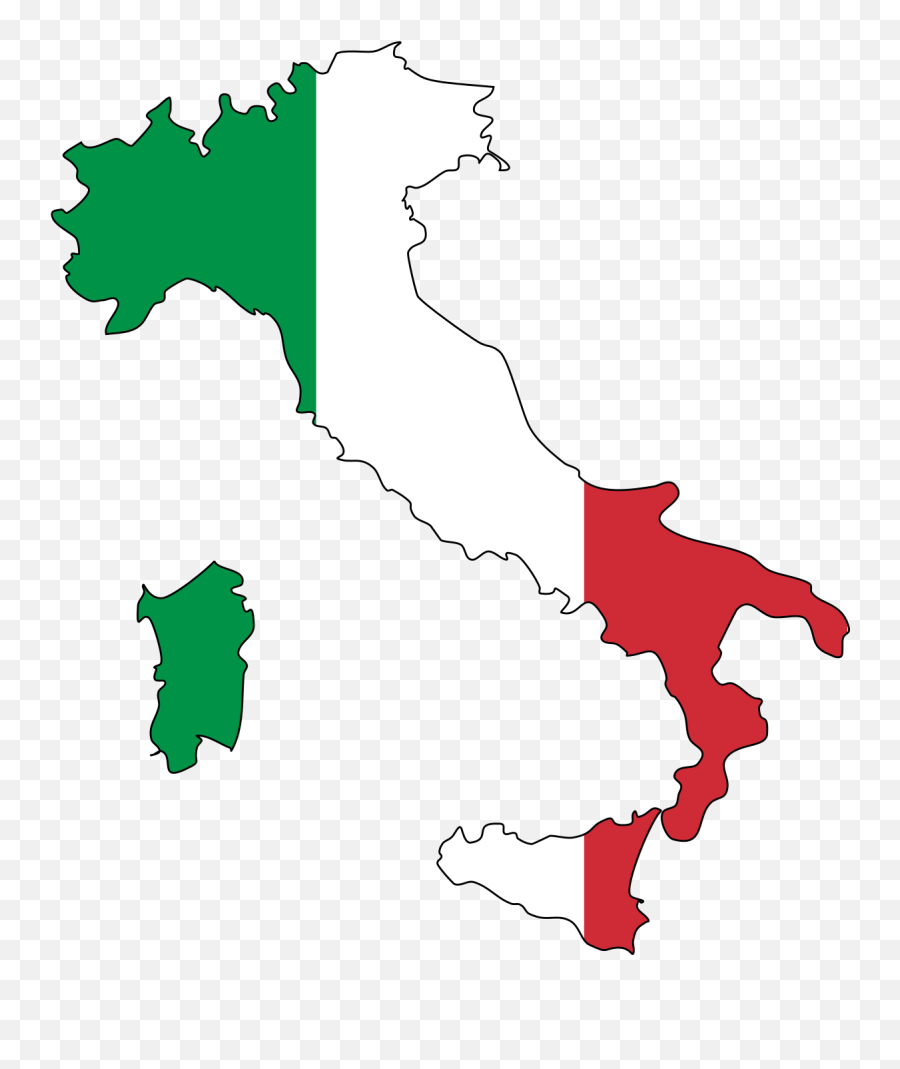Flag Map Of Italy - Italy Flag Map Png,Italy Png
