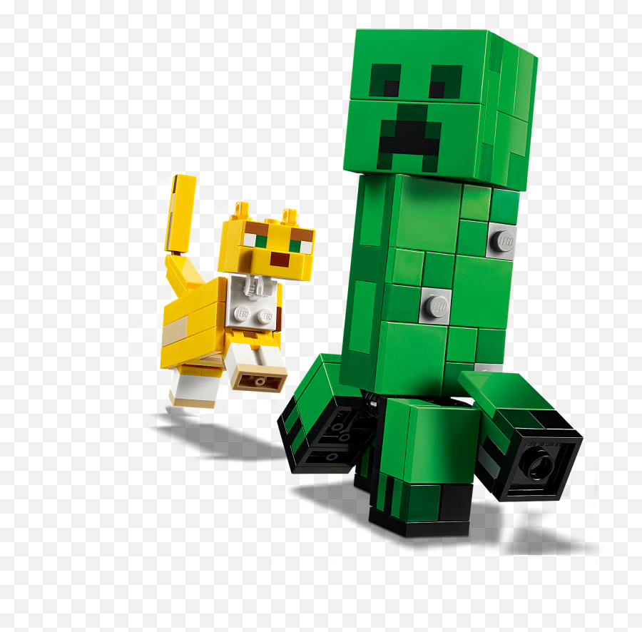 Lego Minecraft Bigfig Creeper And Ocelot 21156 - Kidstuff Png,Minecraft Characters Png