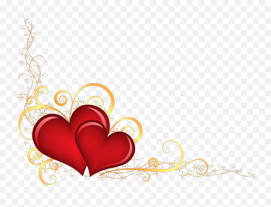 Download Mq Red Gold Heart Hearts Border Borders - Eu Chorei Hearts Border Png Transparent,Gold Hearts Png
