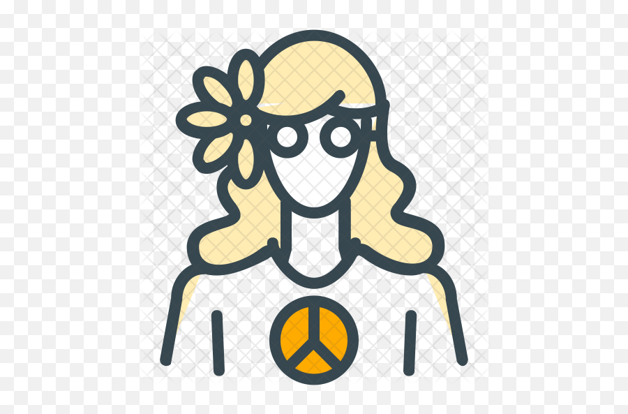 Hippie Woman Icon - Clip Art Png,Hippie Png