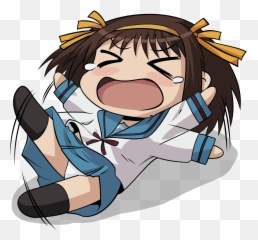 Konachancom U2013 29011 Chibi Panties Suzumiyaharuhi - Crying Anime Girl Chibi Png,Tears Transparent