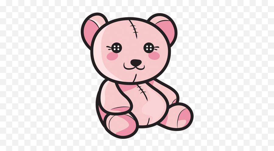 Pink Teddy Bear Png Image U2013 Getintopik - Teddy Bear Outline Transparent Clip Art,Pink Subscribe Button Png