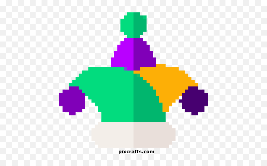 Jester - Printable Pixel Art Png,Jester Hat Png