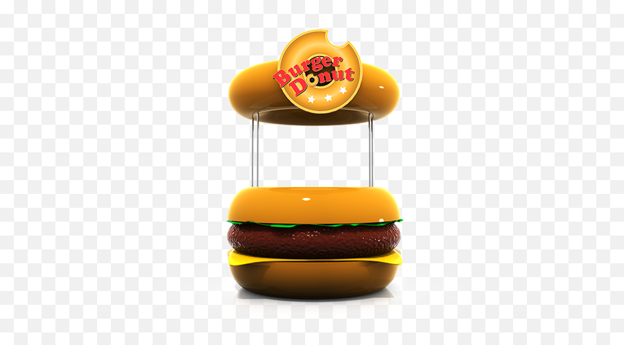 Burger Donut Logo U0026 Booth Design - Donut Booth Design Png,Donut Logo