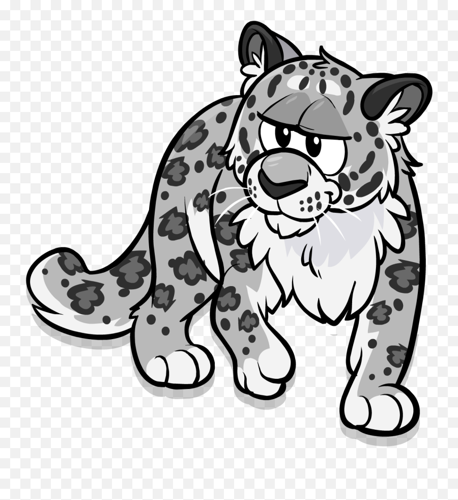 Download Cp Snow Leopard - Snow Leopard Cartoon Png,Snow Leopard Png