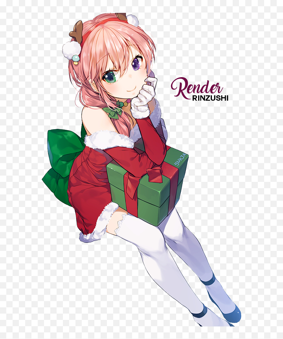 Download Merry Christmas Anime Girl - Full Size Png Image Transparent Anime Christmas Render,Anime Girl Png