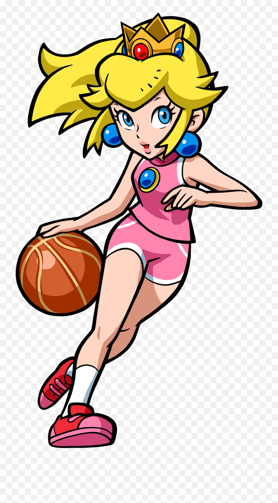 Free Images Of Basket Ball Download Clip Art - Mario Hoops 3 On 3 Peach Png,Cartoon Basketball Png