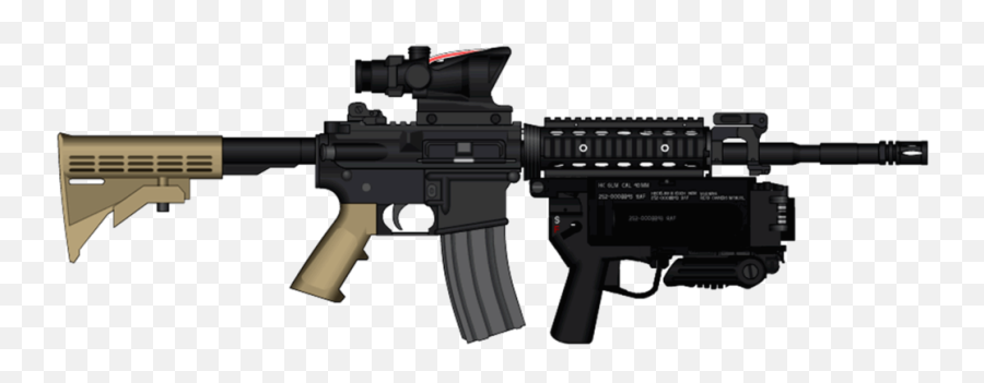 Close Quarters Battle Receiver M4 Carbine Firearm Sopmod - Best Gun With Grenade Launcher Png,M4a1 Png